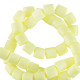 Polymeer tube kralen 6mm - Pale yellow